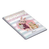 Gold Glitter en Waterverf Roze leraar Notitieboek (Rechterzijde)