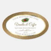 Gold Glitter en White Product Labels bevestigen de (Voorkant)