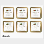 Gold Glitter en White Product Labels Ladybug Logo (Vel)