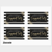 Gold Glitter Engagement Party - Hartelijk dank Rechthoekige Sticker (Vel)