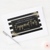 Gold Glitter Engagement Party - Hartelijk dank Rechthoekige Sticker (Envelop)
