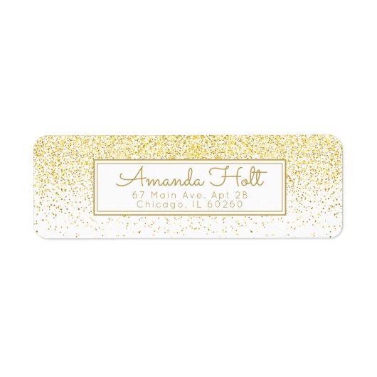 Gold Glitter Etiket (Voorkant)
