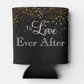 Gold Glitter Faux Folie Mr. & Mrs. Blikjeskoeler (Achterkant)