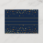 Gold Glitter Faux Folie Weddenschapskaart Advieskaart (Achterkant)