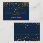 Gold Glitter Faux Folie Weddenschapskaart Advieskaart (Voorkant / Achterkant)