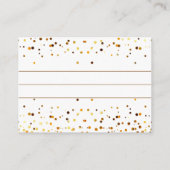 Gold Glitter Faux Folie Weddenschapskaart Advieskaart (Achterkant)