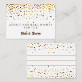 Gold Glitter Faux Folie Weddenschapskaart Advieskaart (Voorkant / Achterkant)
