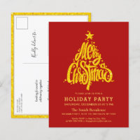 Gold Glitter Festive Red-kerstfeestdag