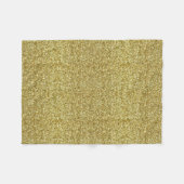 Gold Glitter Fleece Blanket (Voorkant (Horizontaal))