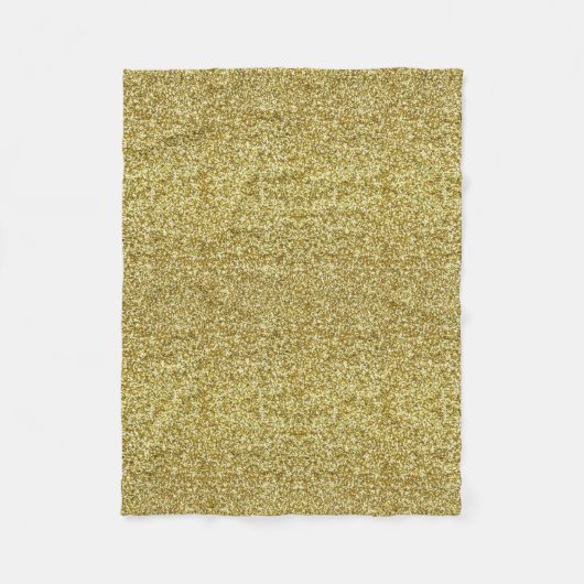 Gold Glitter Fleece Blanket (Voorkant)