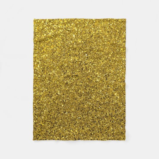Gold Glitter Fleece Blanket Deken (Voorkant)