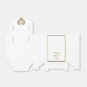 Gold Glitter Flourish Valentine Bedankdoosjes (Uitgevouwen)