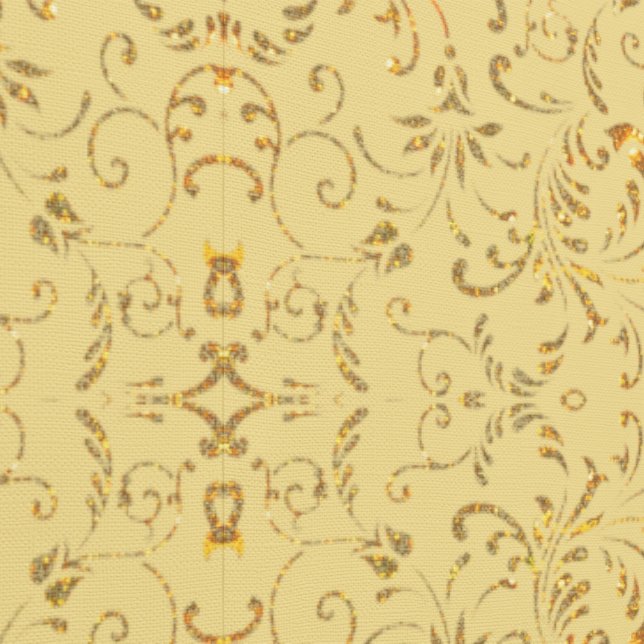 Gold Glitter Flowers Pattern Ornamenten Behang (Zoom)