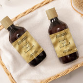 Gold Glitter & Folie Cosmetica Flesetiket Rechthoekige Sticker