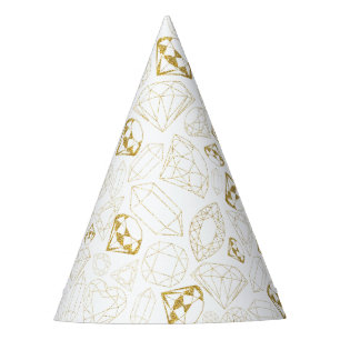 Gold Glitter Gem Ze is een Gem Verjaardag Party Pe Feesthoedjes