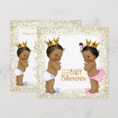 Gold Glitter Geslacht Reveal Kaart (Voorkant / Achterkant)