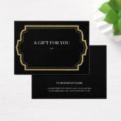 Gold Glitter Gift Certificate Kaart (Bureau)