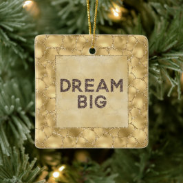 Gold Glitter Giraffe Print Dream Keramisch Ornament