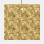 Gold Glitter Giraffe Print Dream Keramisch Ornament (Achterkant)
