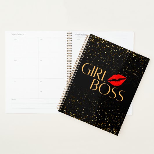 Gold Glitter Girl Boss Planner (Display)