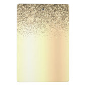 Gold Glitter Girly Luxury Modern Monogram Naam Mini Klembord (Achterkant)