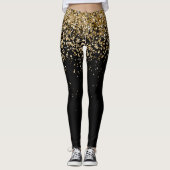 Gold Glitter Glam Leggings (Voorkant)