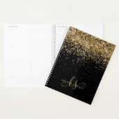 Gold Glitter Glam Monogram Naam Planner (Display)