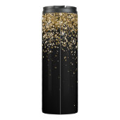 Gold Glitter Glam Monogram Naam Thermosbeker (Achterkant)