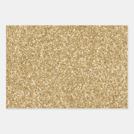 Gold Glitter Glitz Inpakpapier Vel