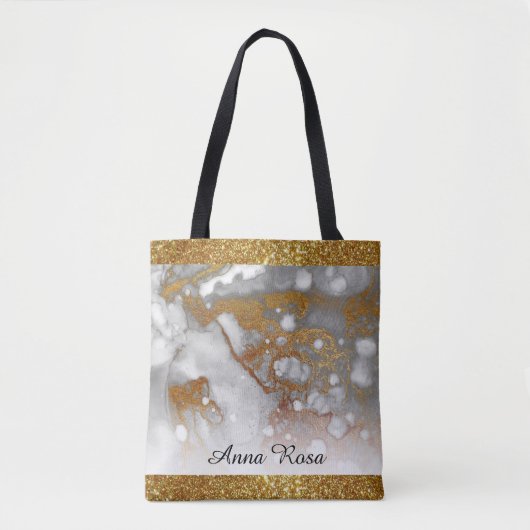 *~* Gold Glitter Gold Glitter Abstract Luxe glam Draagtas (Voorkant)
