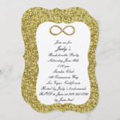 Gold Glitter Gold Infinity Bachelorette Party Kaart (Voorkant / Achterkant)