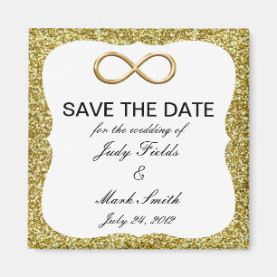 Gold Glitter Gold Infinity bespaart de Magnet-datu Magneet