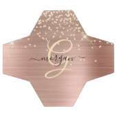 Gold Glitter, Gold Monogram, Black Script Name (Plat)