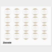 Gold Glitter Graduation Party Hartelijk dank Ronde Sticker (Vel)