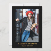 Gold Glitter Graduparty - Foto terug Kaart (Achterkant)