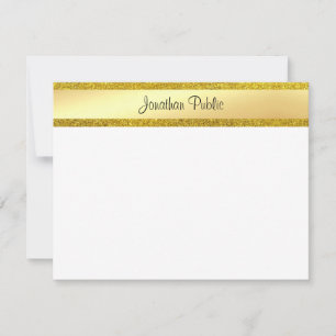 Gold Glitter Handgeschreven Script Name Sjabloon