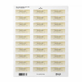 Gold Glitter Handwriting Script Elegant Sjabloon Etiket (Full Sheet)