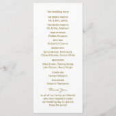 Gold Glitter Hart en Sterren Trouwprogramma Programma (Achterkant)