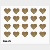 Gold Glitter Hart Sticker (Vel)