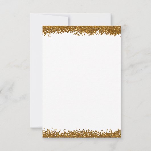 Gold Glitter Heart 15 Quinceincera Table Number Kaart (Achterkant)