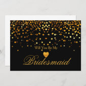 Gold Glitter Heart Faux Kaart (Voorkant / Achterkant)