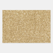 Gold Glitter Heart Inpakpapier Vel (Voorkant 3)