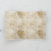 Gold Glitter Heart Kaart (Binnen)