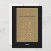 Gold Glitter Holiday Trees Elegant kerstKaart (Achterkant)
