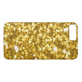 Gold Glitter iPhone X/8/7 Plus gewoon daar Hoesje (Achterkant (Horizontaal))