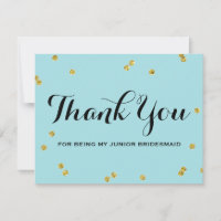 Gold Glitter | Junior Bridesmaid Bedankt voor je k