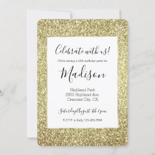 Gold Glitter Kaart