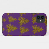 Gold glitter kerstboom op paarse achtergrond Case-Mate iPhone case (Achterkant (horizontaal))