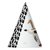 Gold Glitter Koe print eerste verjaardag Feesthoedjes (Links)