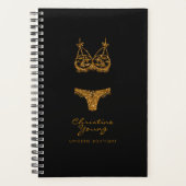 Gold Glitter Lace Lingerie Boutique Planner (Voorkant)